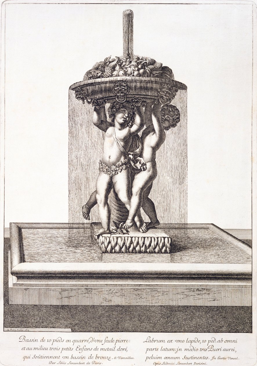 Fountain by Louis Lerambert at Versailles by Pierre Lepautre