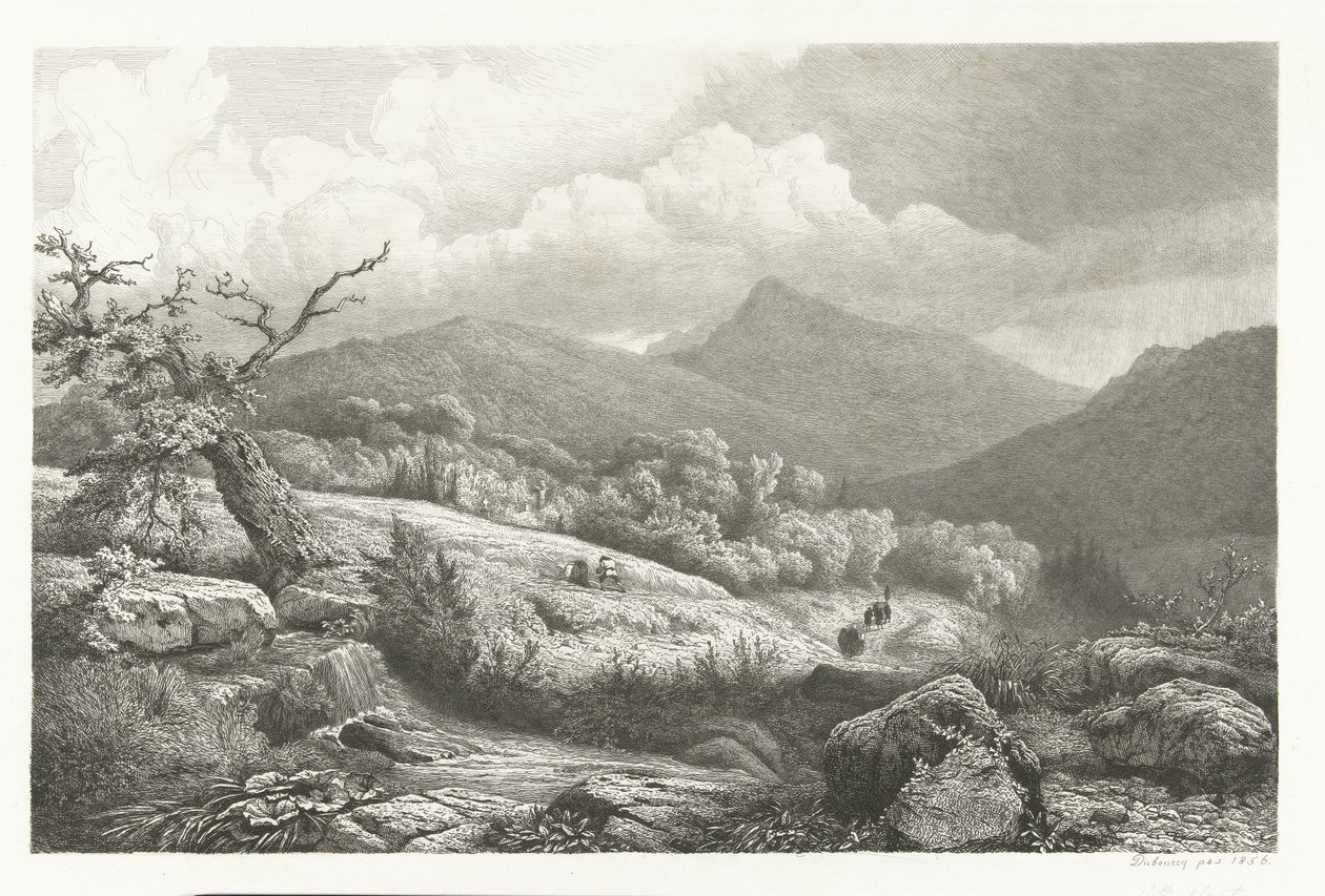 The Cemetery at Baden-Baden by Pierre Louis Dubourcq