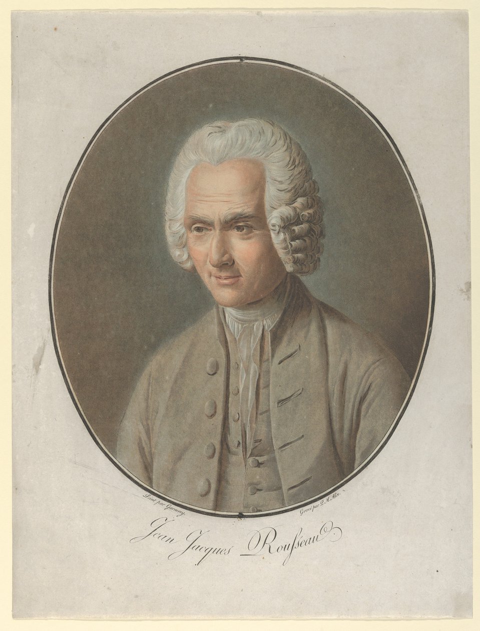 Jean-Jacques Rousseau, 1791 by Pierre Michel Alix