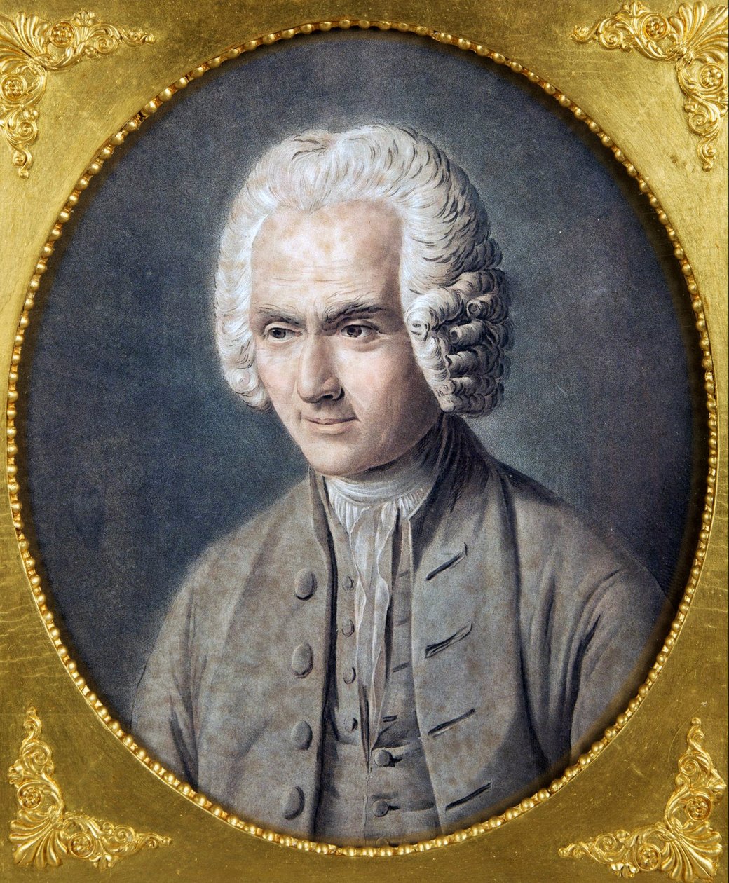 Portrait of Jean-Jacques Rousseau (1712-1778) by Pierre Michel Alix