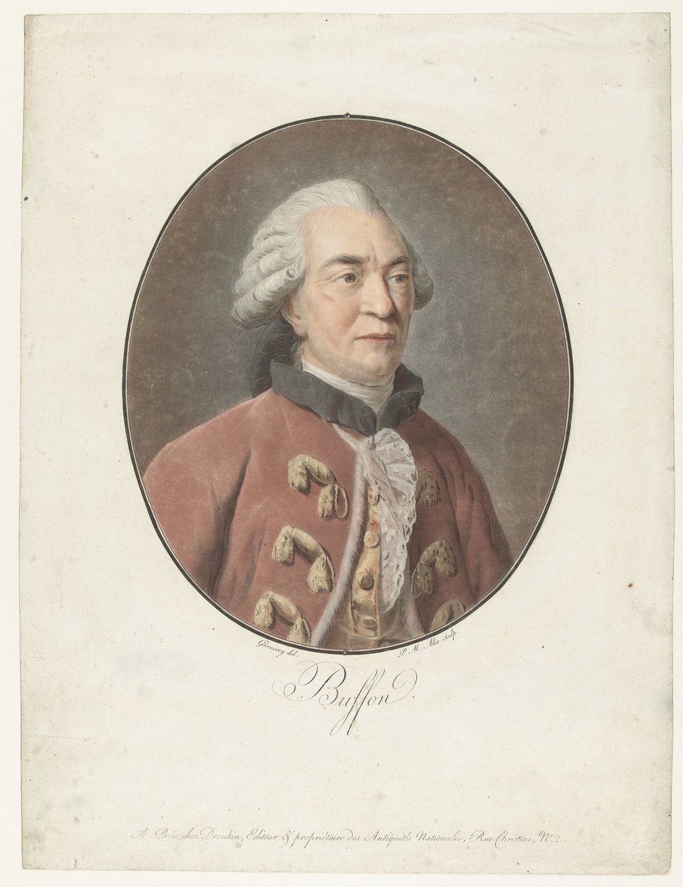 Portrait of Georges Louis Leclerc, Count of Buffon (Collection of Great Men) by Pierre Michel Alix