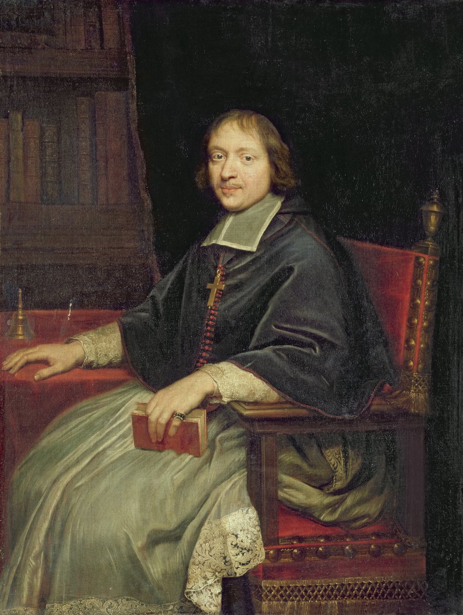Portrait of a Cleric, Said to be Jean Francois Paul de Gondi by Pierre Mignard