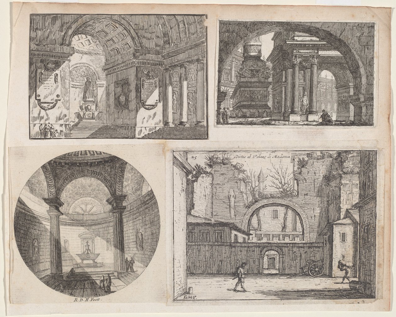 Porch Before a Circular Temple by Pierre Moreau