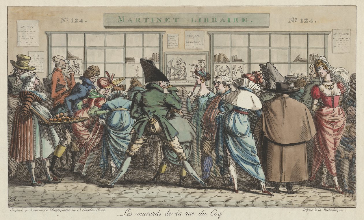 The Dawdlers of the Rue du Coq by Pierre Nolasque Bergeret