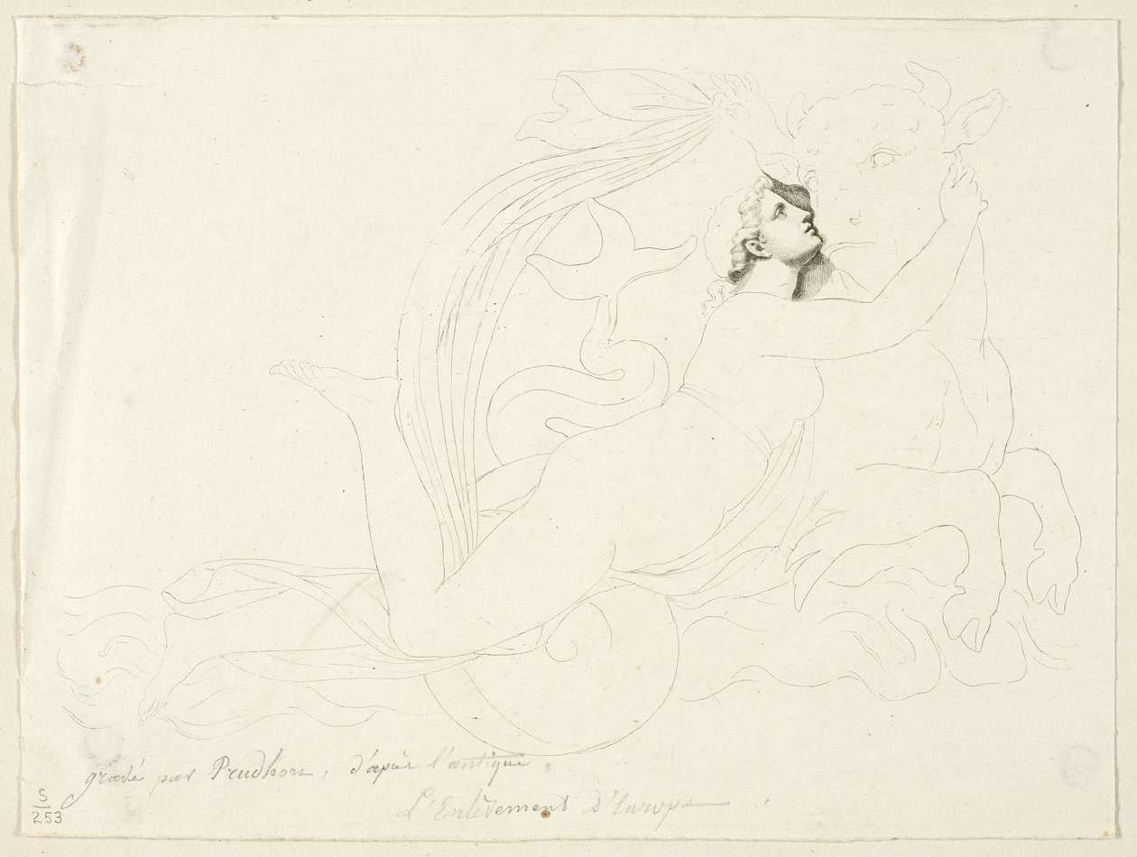Rape of Europa by Pierre Paul Prud
