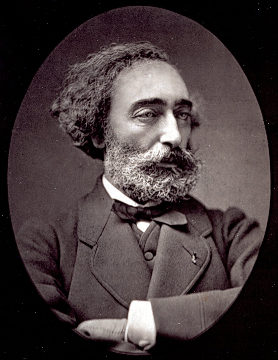 Half-length portrait of the painter Emile Levy by Pierre Petit