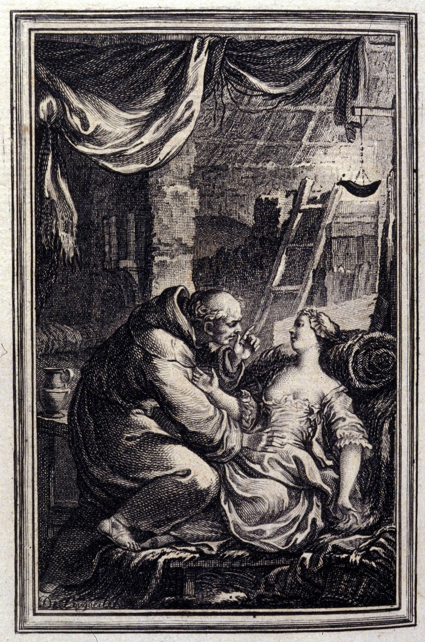Le Devil en Hell - in “Tales et nouvelles en vers” by Jean La Fontaine. 1776. Illustration by P.P. Choffard by Pierre Philippe Choffard