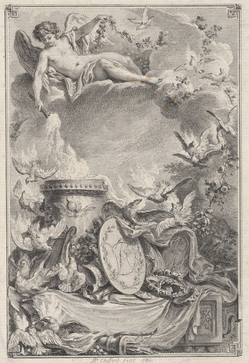 Commemorative Piece of a Marriage by Pierre Philippe Choffard