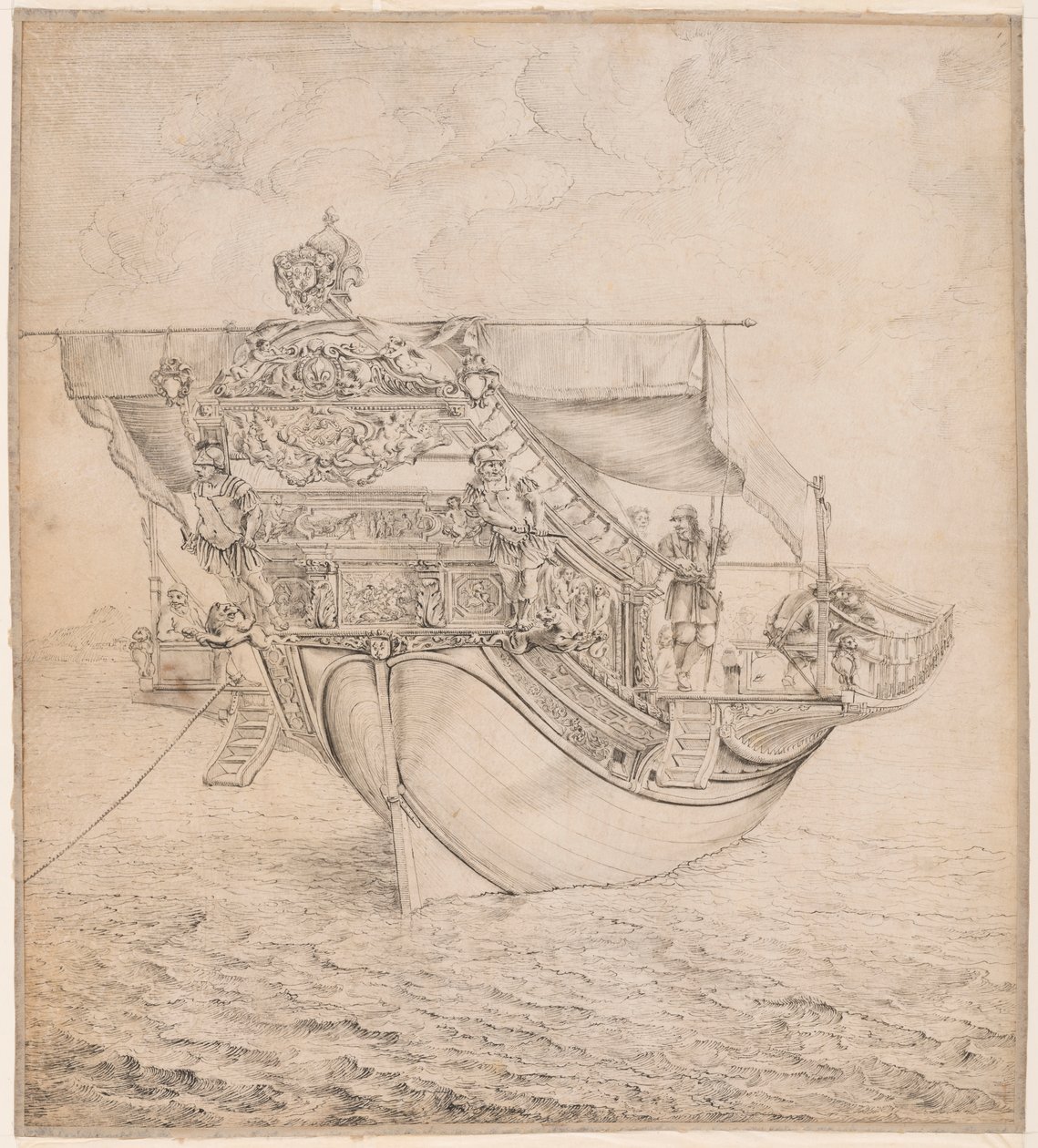 A Royal French Galley Seen from the Stern by Pierre Puget