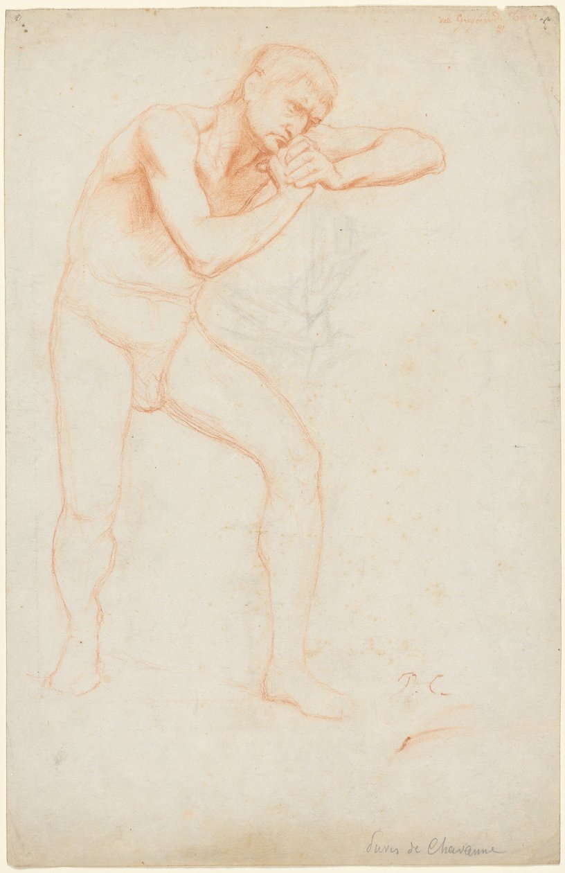 Male Nude, 1891 by Pierre Puvis de Chavannes