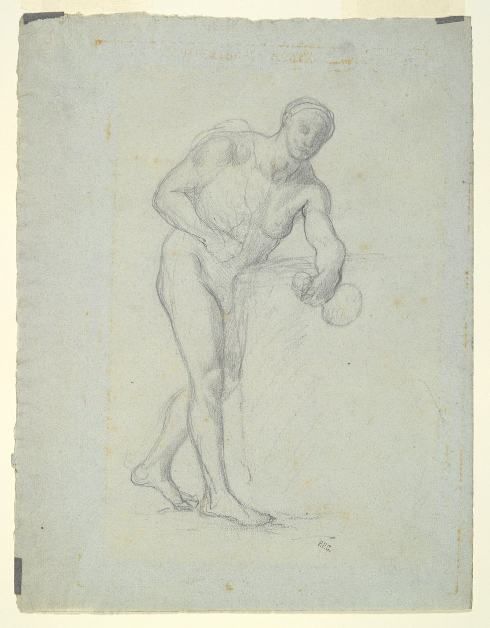 Nude Figure with a Flask by Pierre Puvis de Chavannes