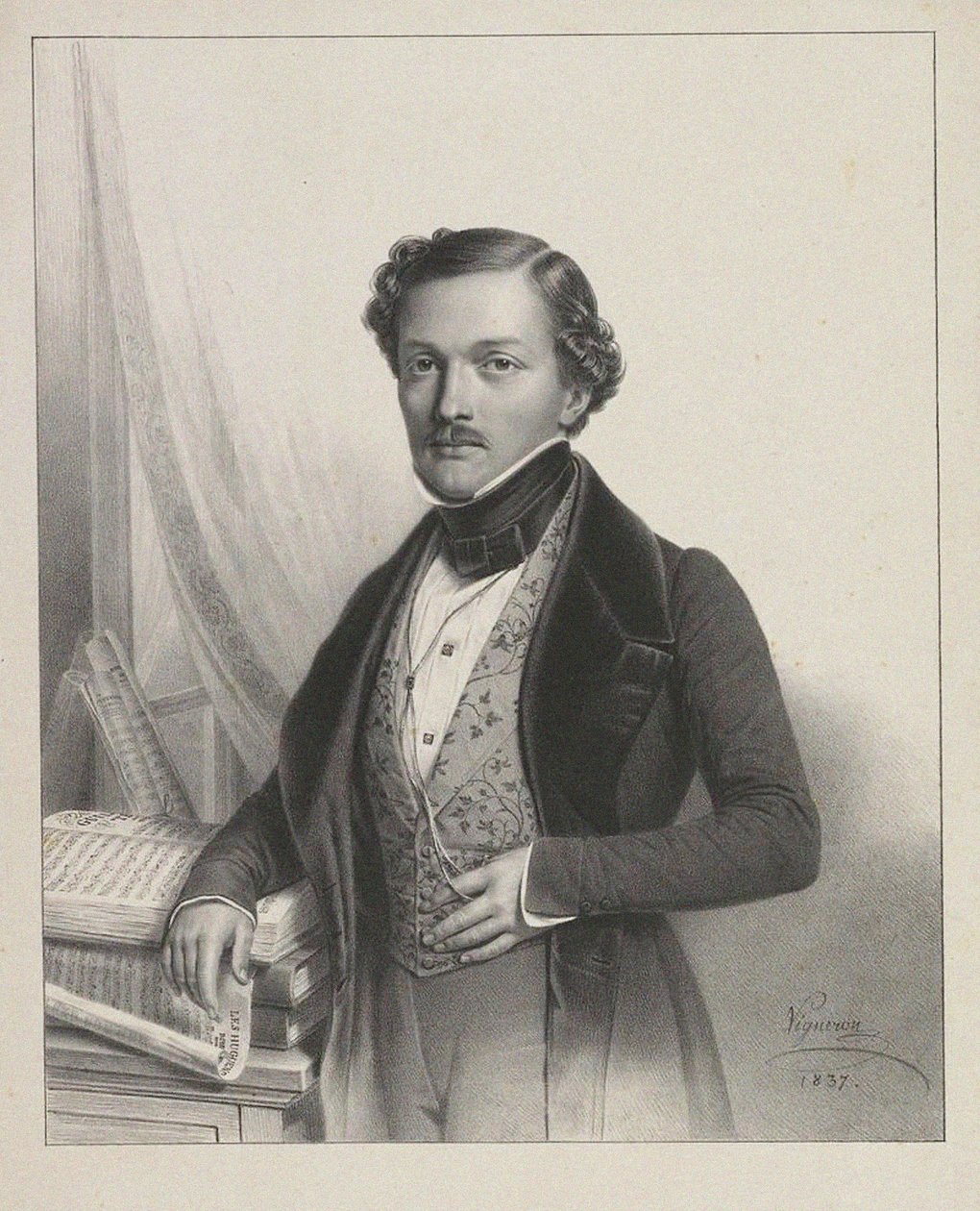 Portrait of the singer Gilbert-Louis Duprez by Pierre Roch Vigneron