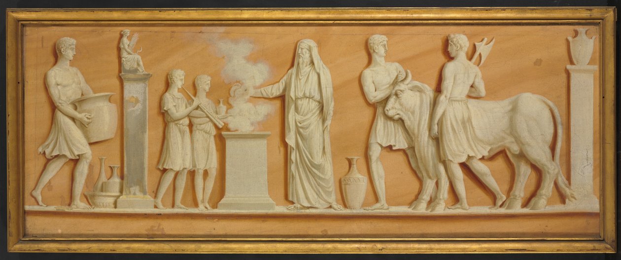 Overdoor Painting and Double-Leaf Doors, 1790s by Pierre Rousseau