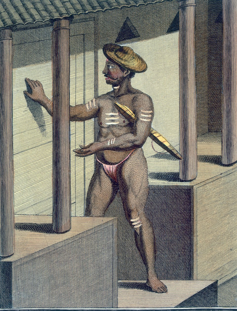 Carépatré Pandaron (religious devotee vowed to silence), engraved by Poisson, from 