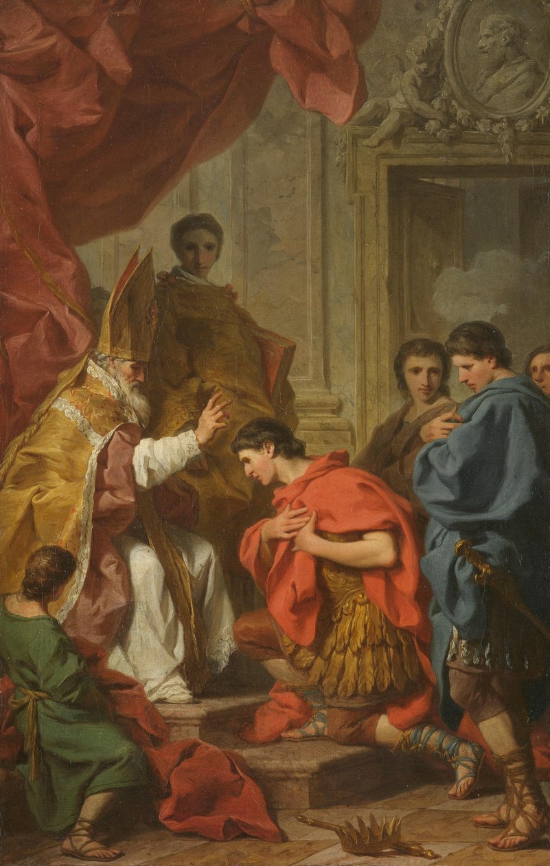 Emperor Theodosius Before Saint Ambrose by Pierre Subleyras