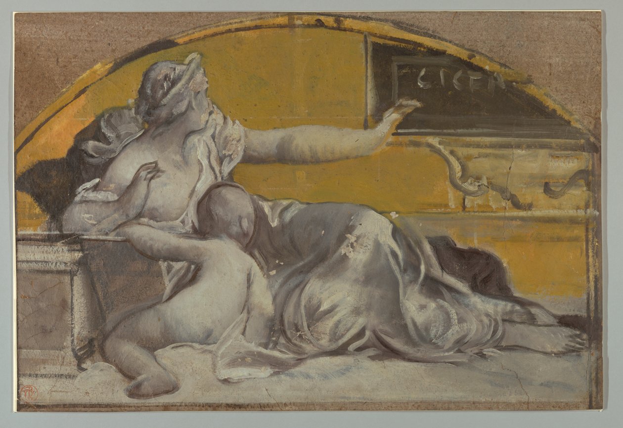 Study for Tympanum in Honor of Cicero, late 19th century by Pierre Victor Galland