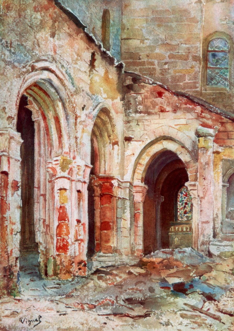 The Church of Sermaize, 1914 by Pierre Vignal