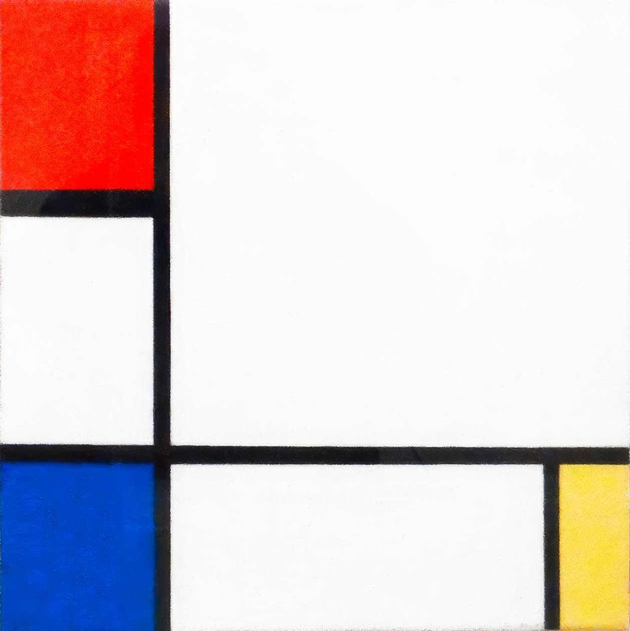 Composition No. IV with Red, Blue and Yellow by Piet Mondrian