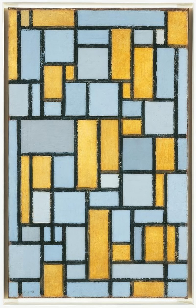 Piet Mondrian (1872–1944), Composition in Grey and Ochre, 1918 by Piet Mondrian