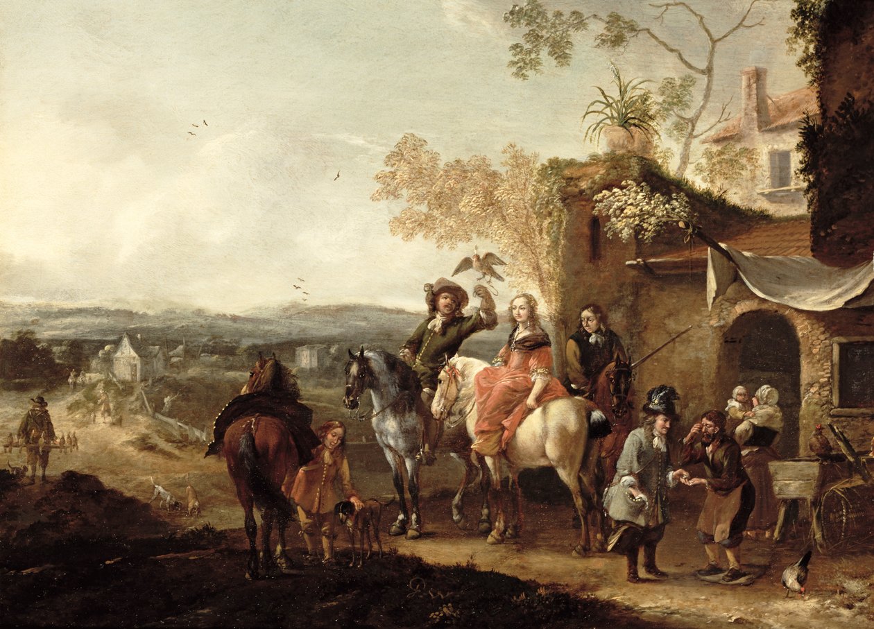 The Falconers by Pieter Wouwermans or Wouwerman