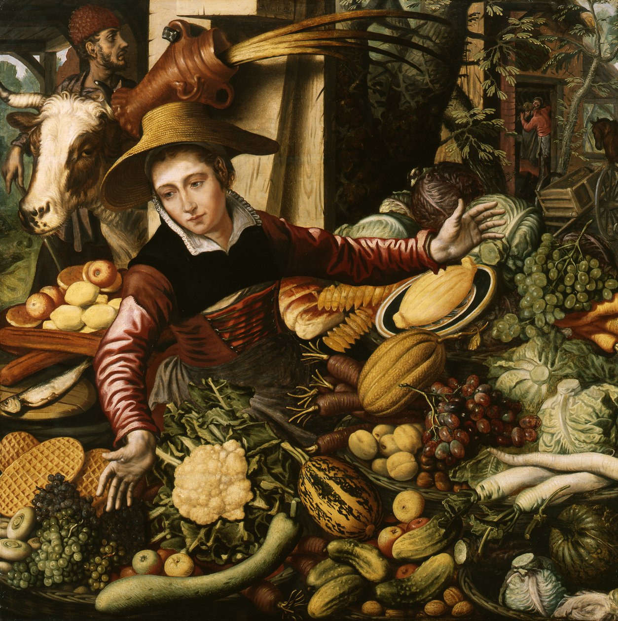 Market Woman at the Vegetable Stand by Pieter Aertsen