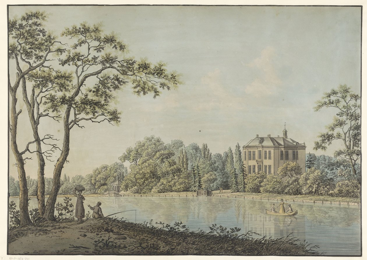 View of House Over Holland with Tea Dome on the Vecht at Nieuwersluis by Pieter Bartholomeusz. Barbiers