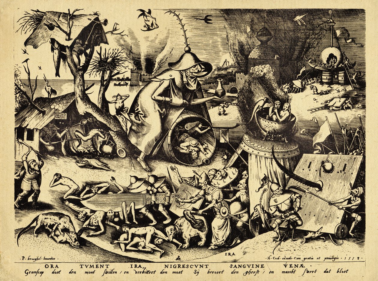 Ira, Engraved by H. Cock, 1558 by Pieter Bruegel the Elder