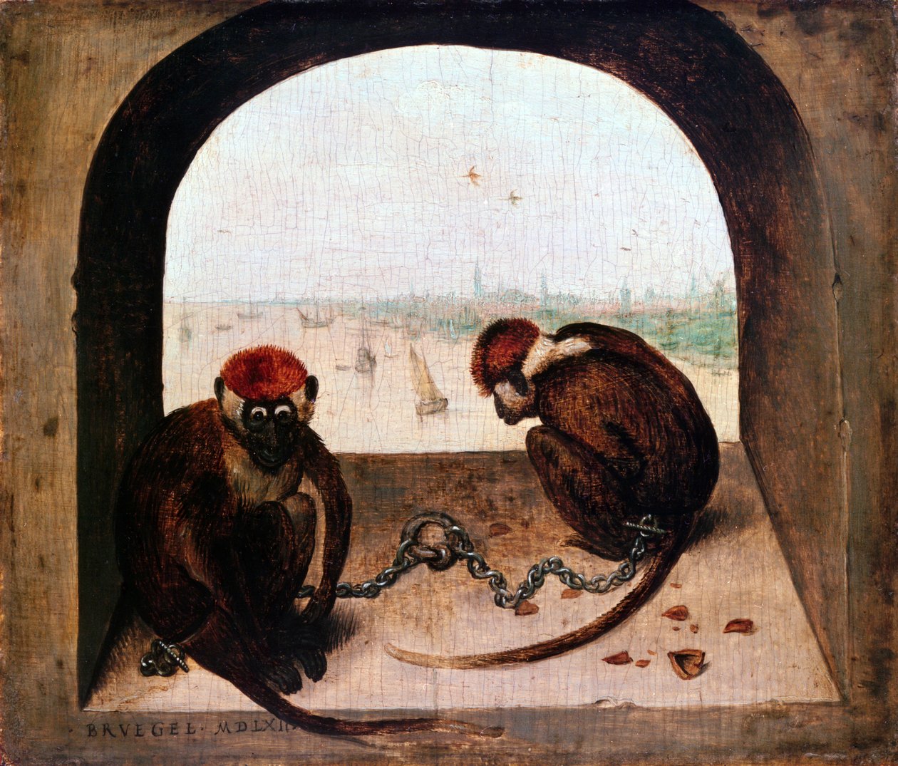 Two Monkeys by Pieter Bruegel the Elder