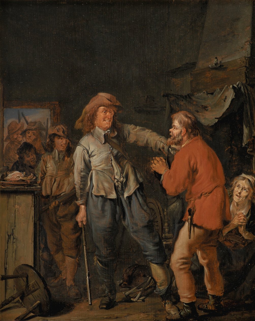 Soldiers Breaking into a Peasant
