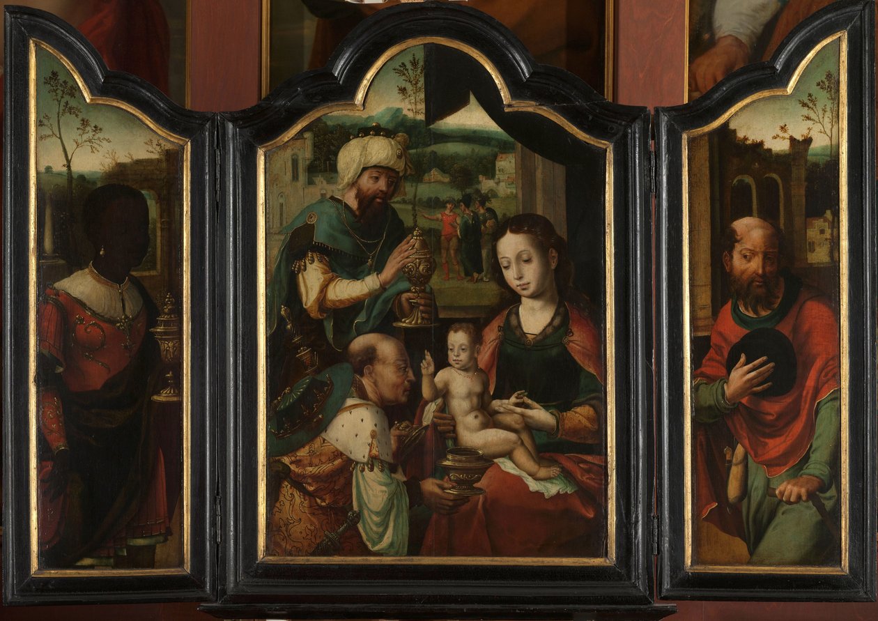 Triptych with the Adoration of the Magi by Pieter Coecke van Aelst (I) (workshop of)