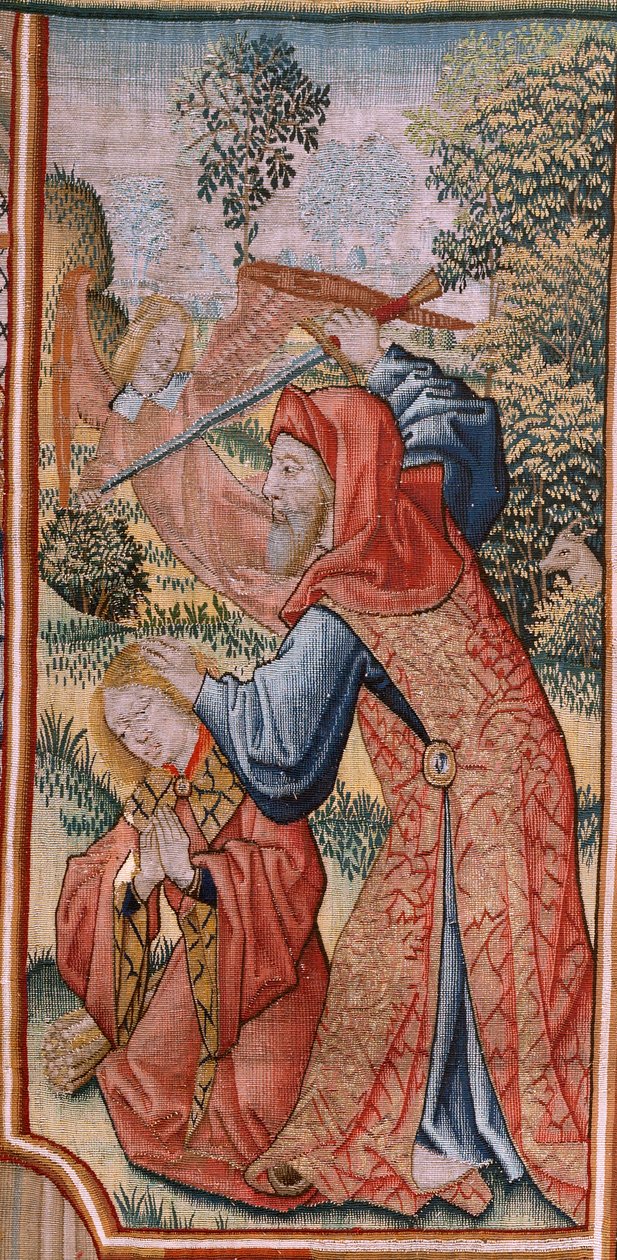 Flemish Tapestry. Series Episodes from the Life of the Virgin; Presentation at the Temple. Second Tapestry in the Series. Models Attributed to Jan van Roome (or van Brussel). Manufacture Pieter van Aelst, Brussels. Ca 1502-1504. by Pieter Coecke van Aelst