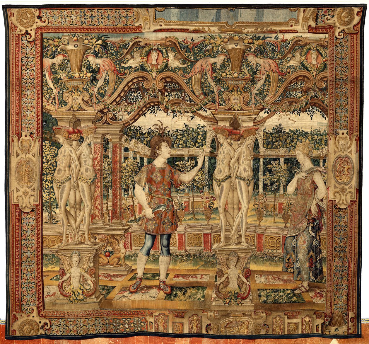 Vertumnus and Pomona: Vertumnus transformed into a pruner, c.1550 by Pieter Coecke van Aelst