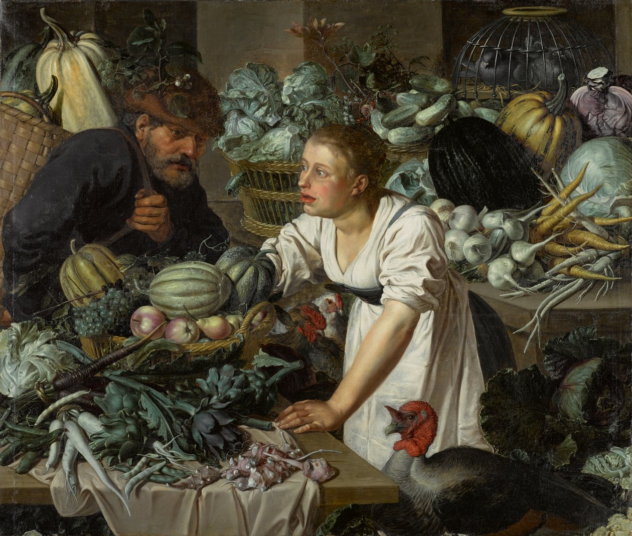 Still Life with Two Figures by Pieter Cornelisz. van Rijck