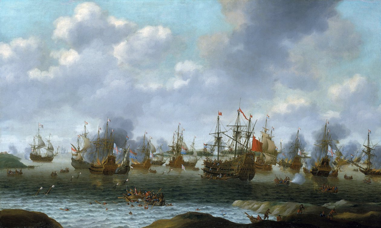 The Dutch raid on the Medway River, June 1667 by Pieter Cornelisz van Soest