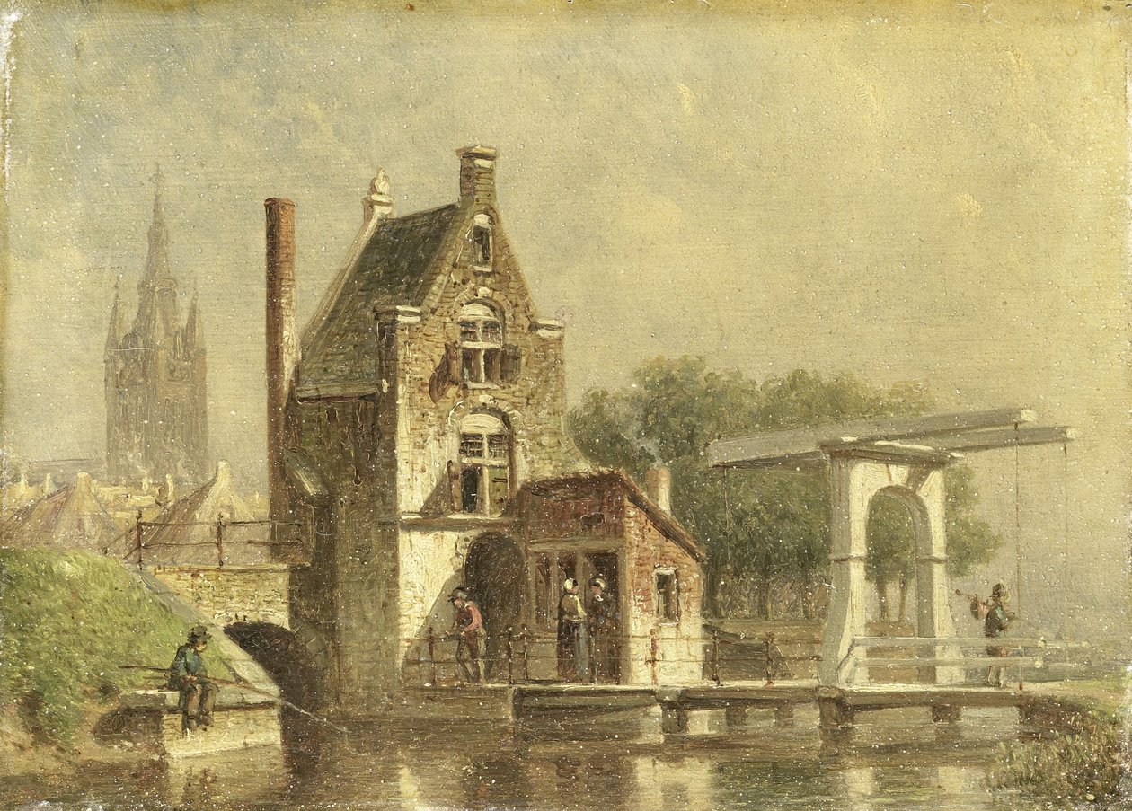 The Cow Gate in Delft by Pieter Gerard Vertin