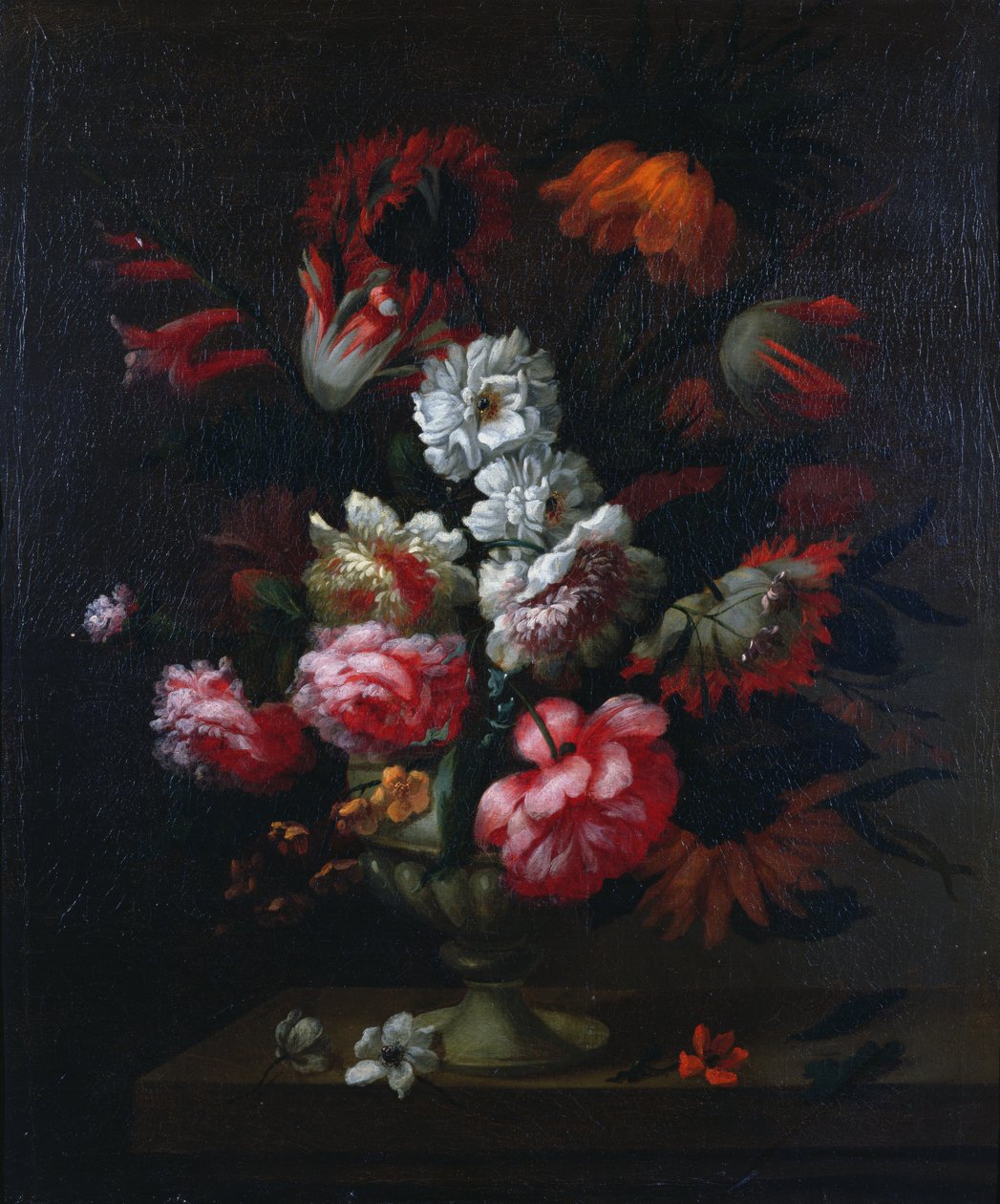 Still life of flowers in an urn by Pieter Hardime
