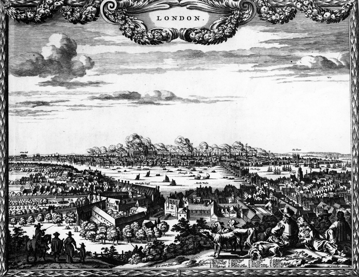 Broadside of the Great Fire of London by Pieter Hendricksz Schut
