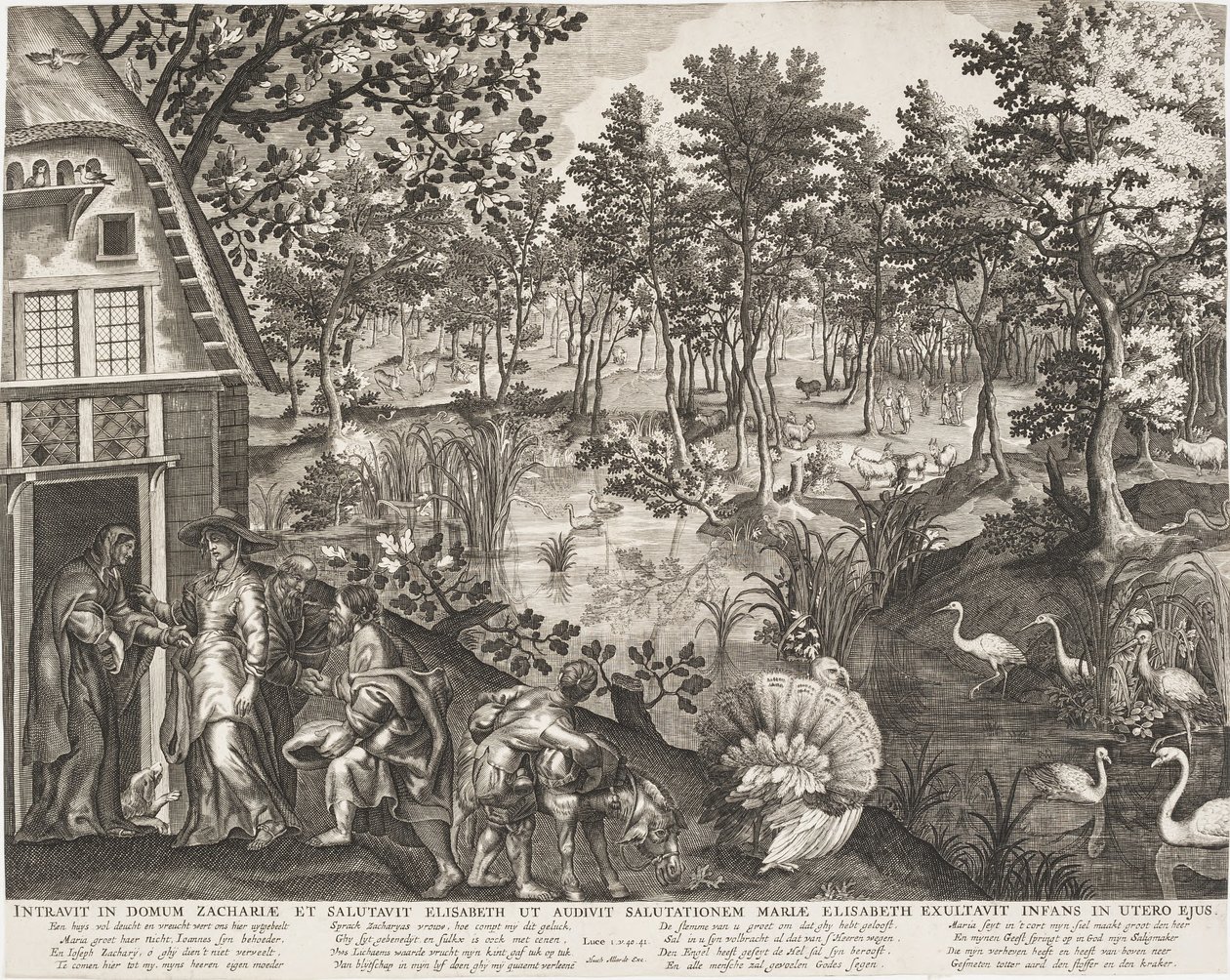 The Visitation in a Woody Landscape by Pieter II de Jode