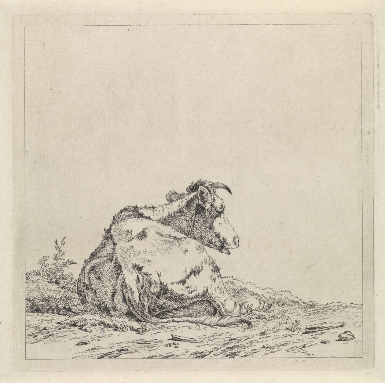 Landscape with Lying Cow by Pieter Janson