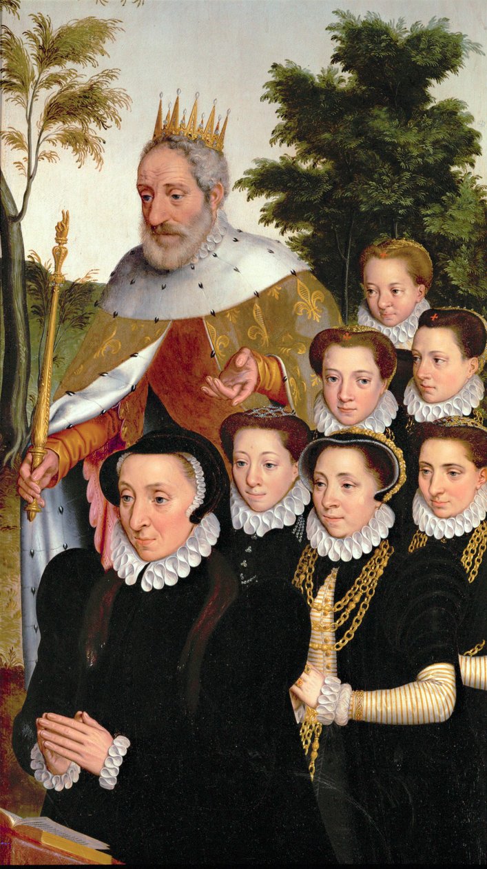 Altar of the Adoration of the shepherds: Louis IX by Pieter Jansz. Pourbus