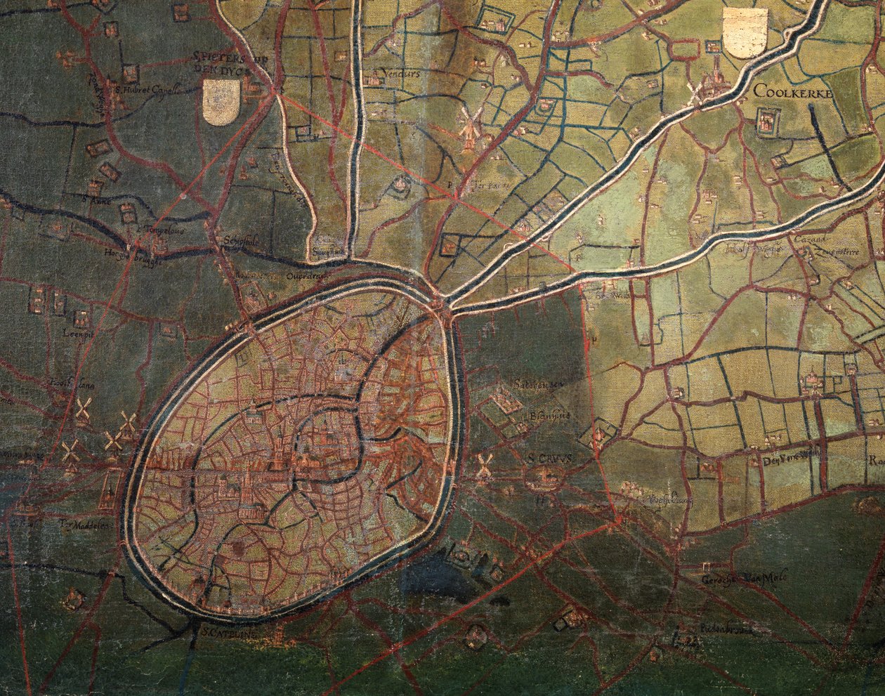 Map of the Liberty of Bruges by Pieter Jansz. Pourbus