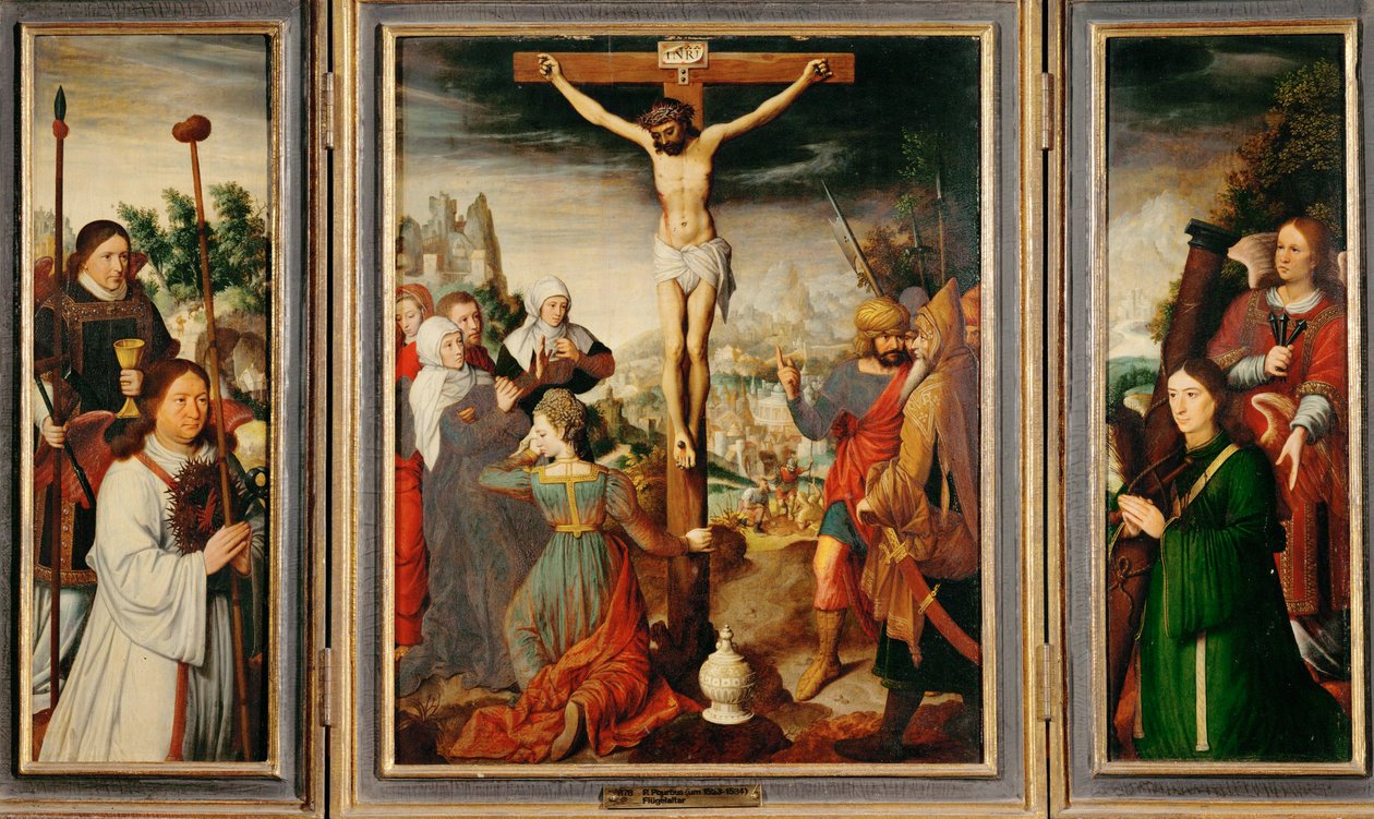 Triptych of the Crucifixion by Pieter Jansz. Pourbus