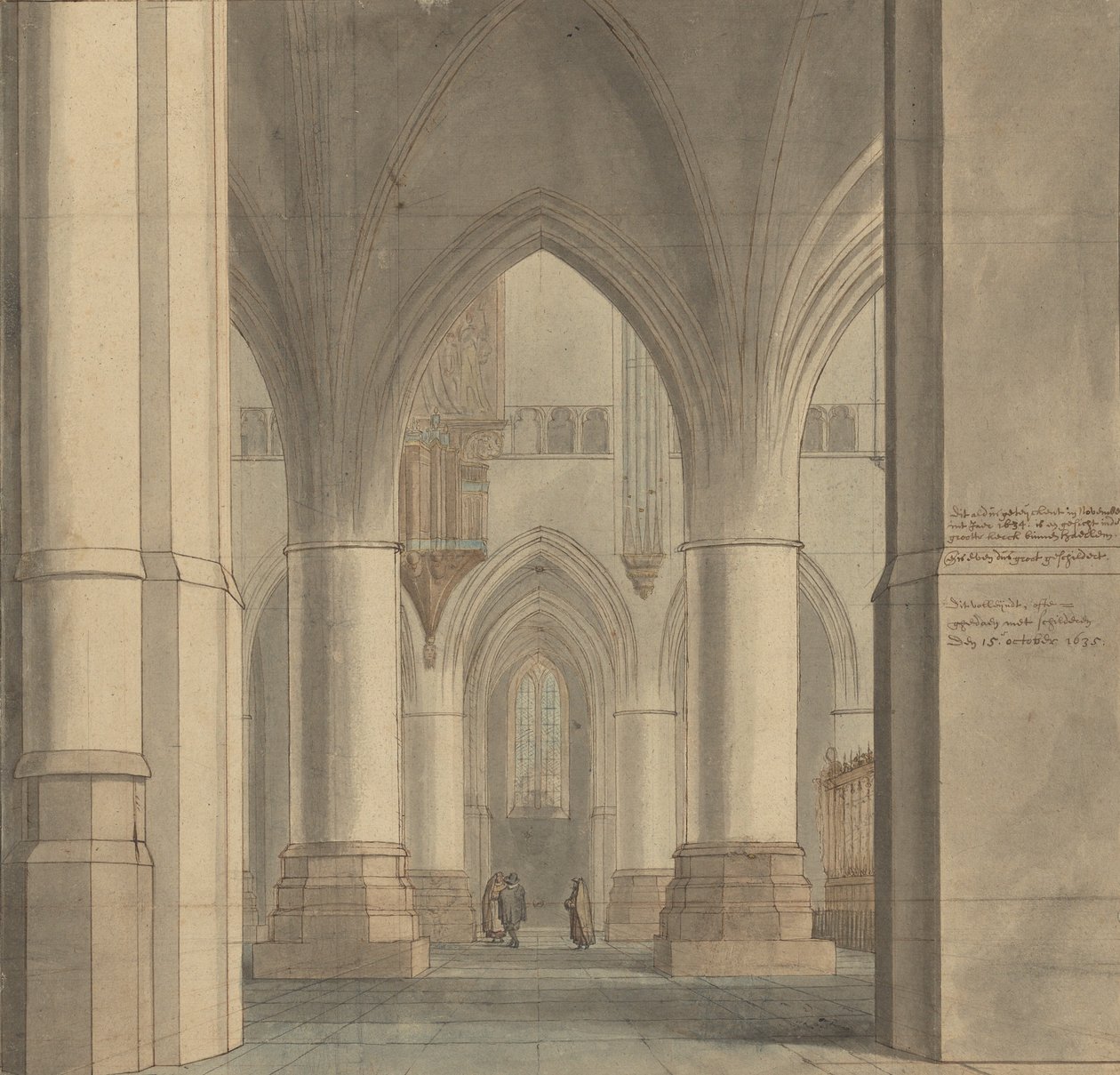The Choir and North Ambulatory of the Church of Saint Bavo, Haarlem by Pieter Jansz. Saenredam