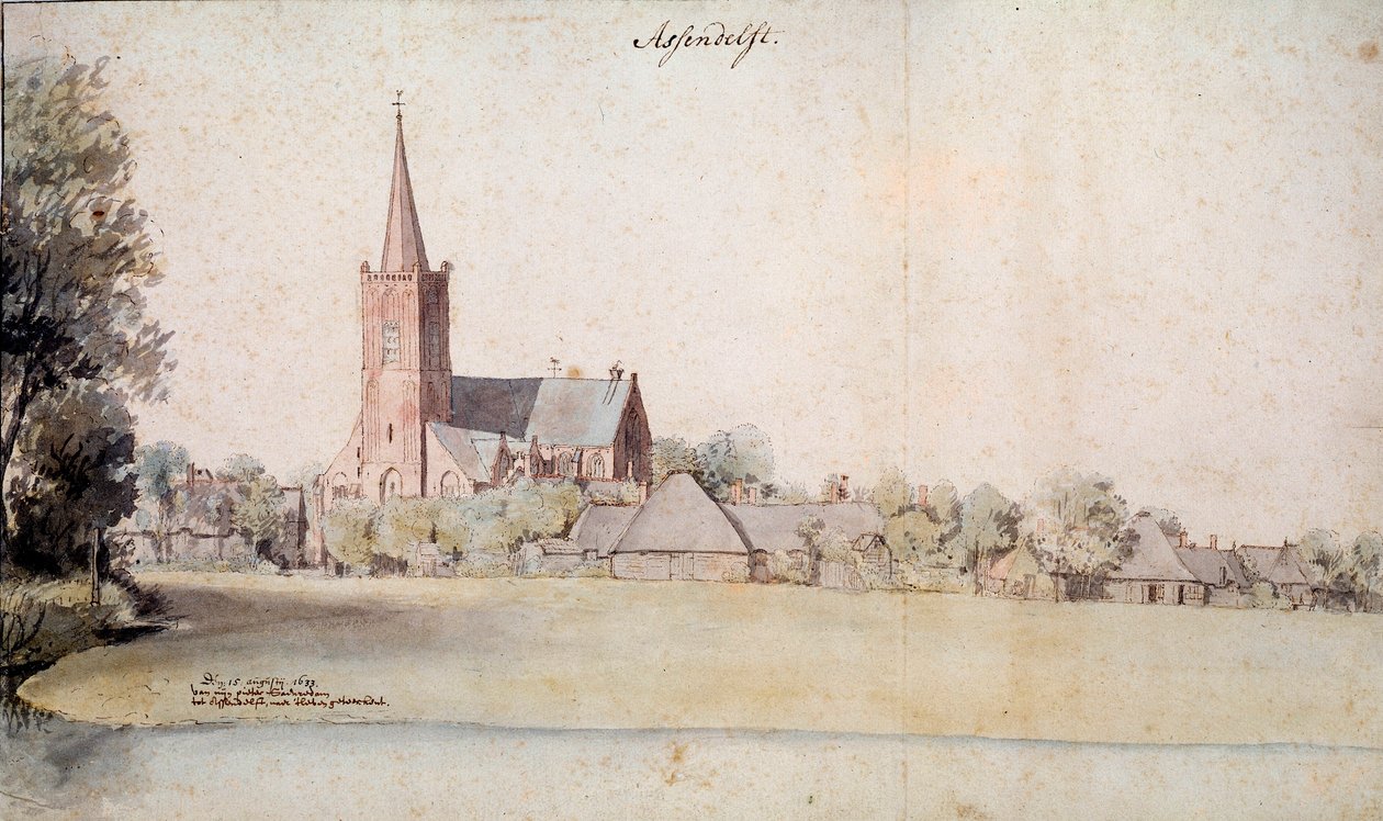 View of Assendelft in the Netherlands in 1633 by Pieter Jansz Saenredam