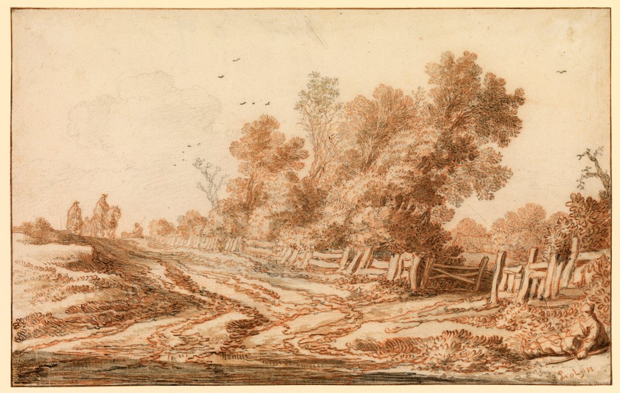 Landscape with Travellers on a Road by Pieter Molijn