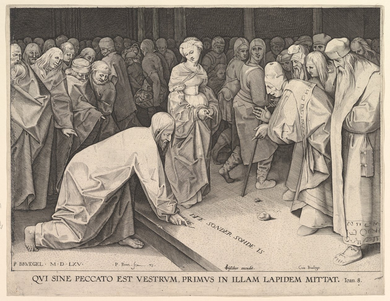 Christ and the Woman Taken in Adultery by Pieter Perret