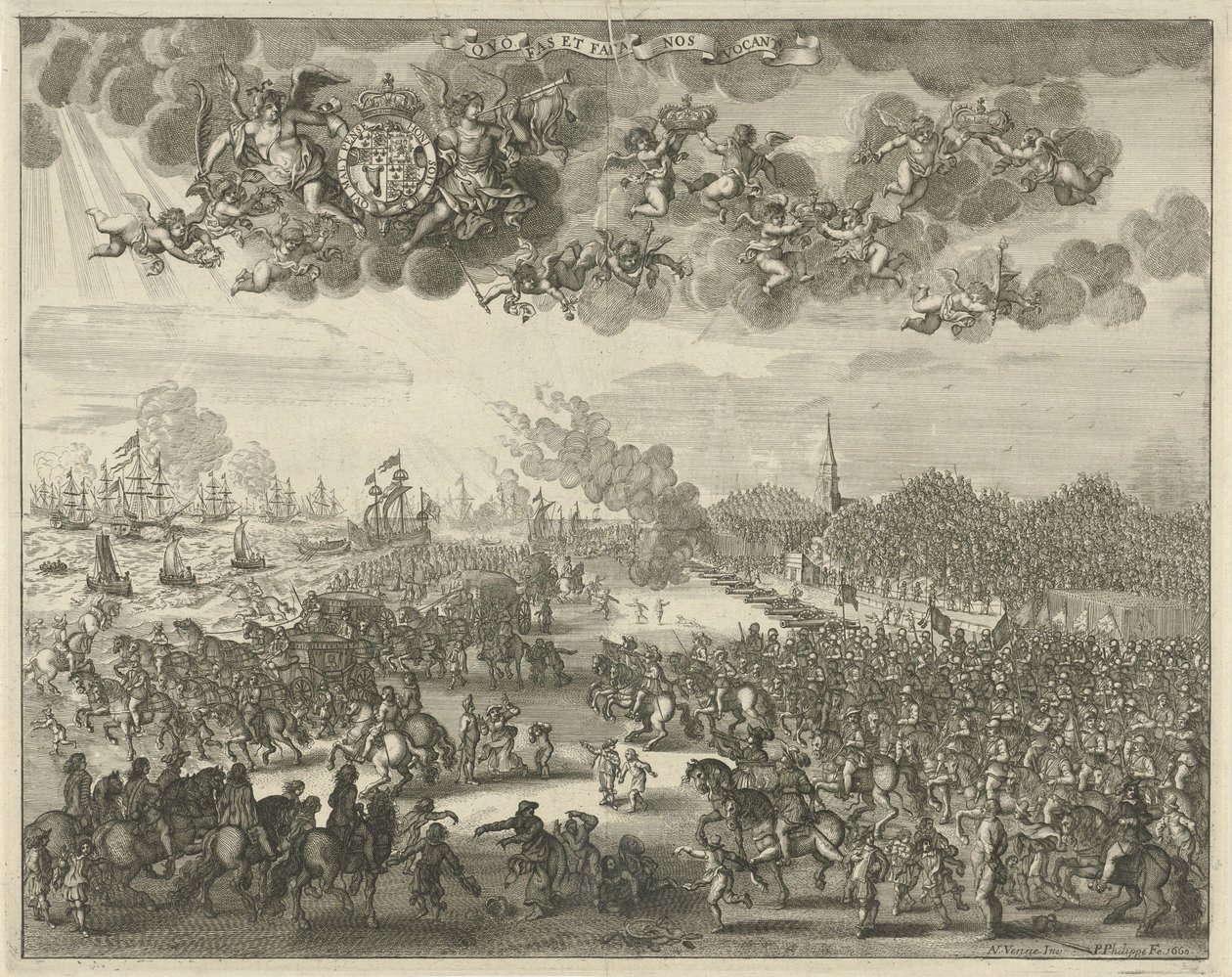 Departure of Charles II from Scheveningen to England, 1660 by Pieter Philippe