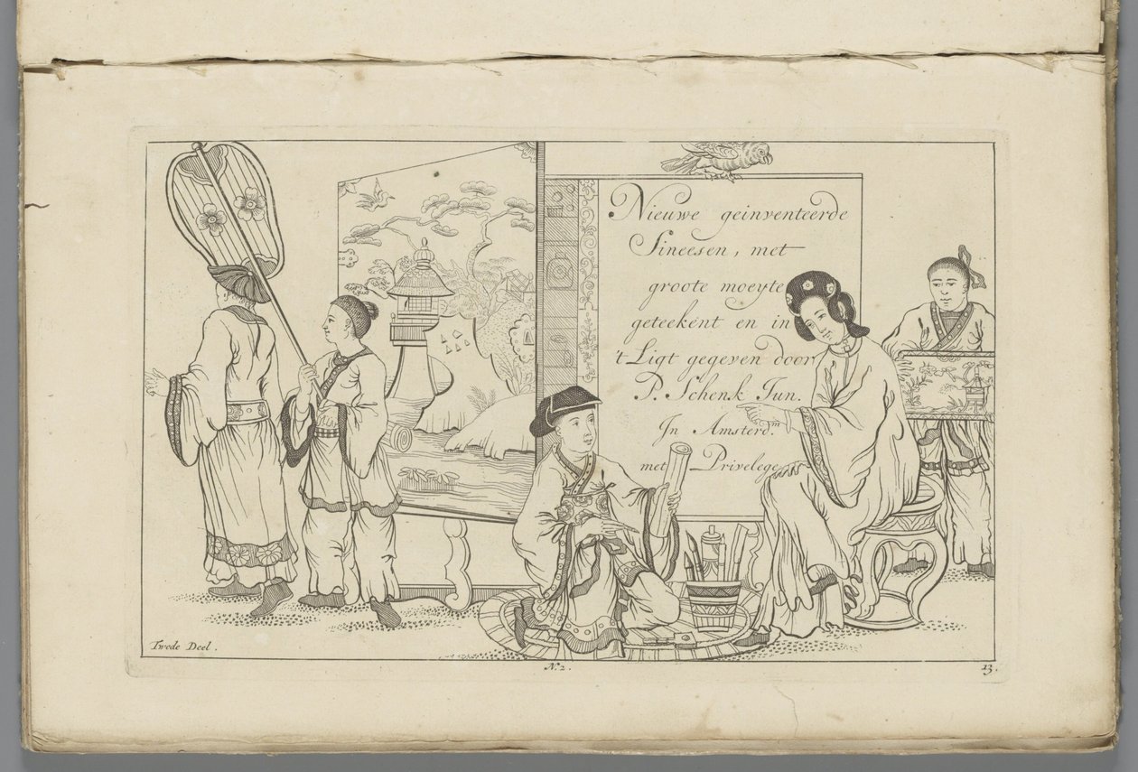 Chinese Illustrator and Other Chinese Figures (Newly Invented Chinese Figures with Great Effort Drawn and Published by P. Schenk Jr., Second Part) by Pieter Schenk (II)