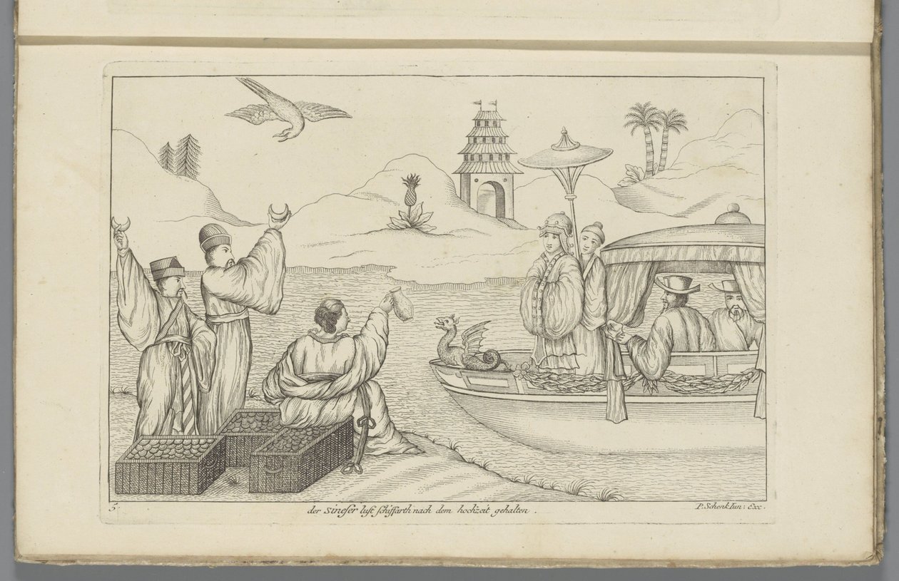 Boat Trip After a Chinese Wedding by Pieter Schenk (II)