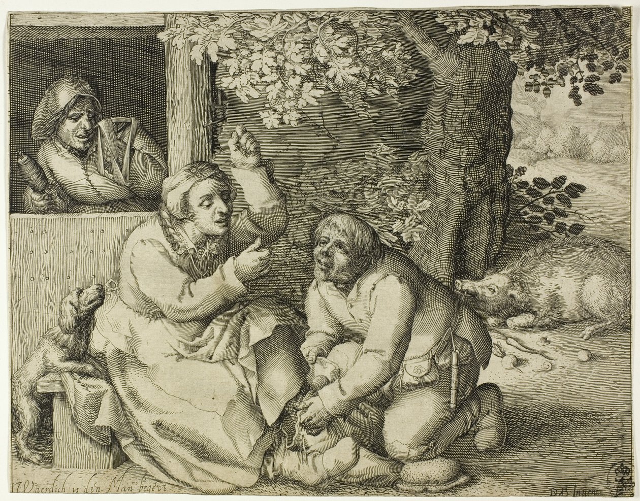 Allegory of Marital Strife by Pieter Serwouters